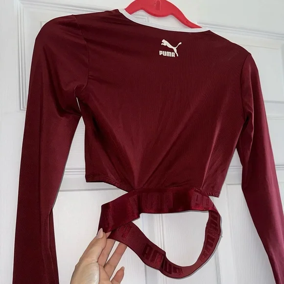 Puma Burgundy crop top - XS - Picture 11 of 13